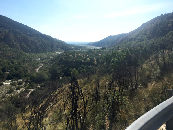Looking Down the Raganello from Highway