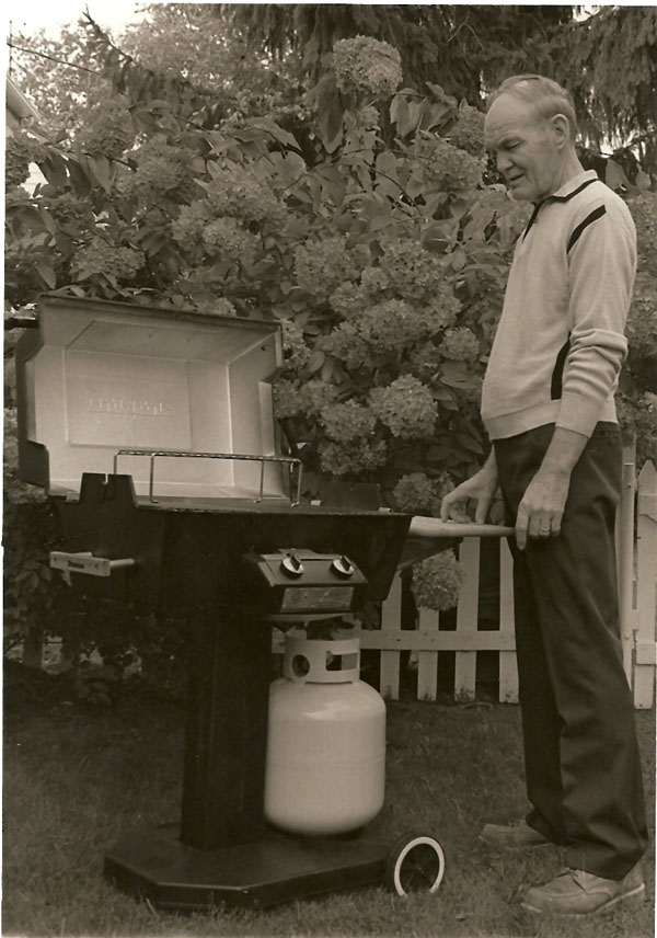 Russell Wiles and his retirement grill