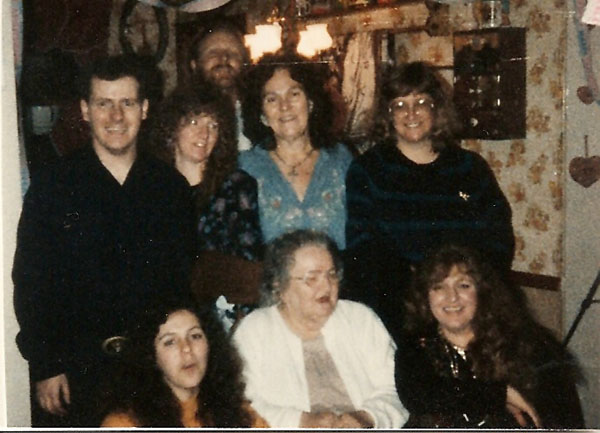 (rear) Chuck Soules, (in blue) Helen Bissett, (in white) Jenny Bissett