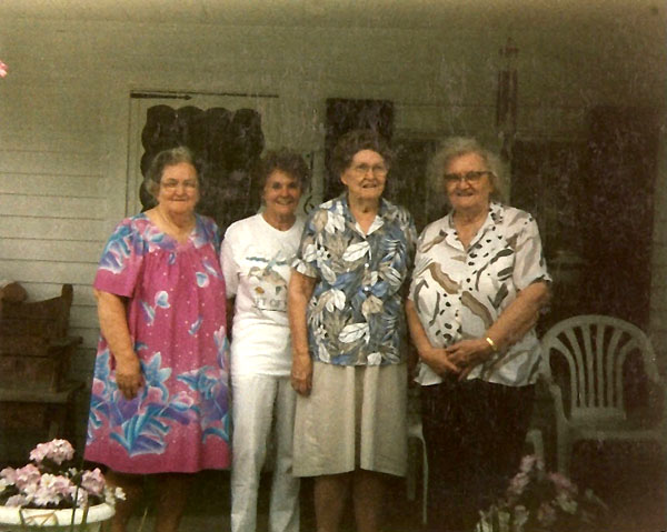 Jenny Bissit, Ann Grundner,  Gay Anderson and Grace Brown