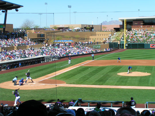 Spring Training At Salt River Field Following Chicago Cubs