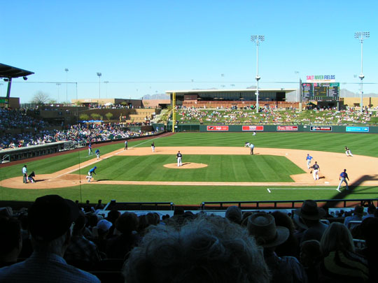 Spring Training At Salt River Field Following Chicago Cubs