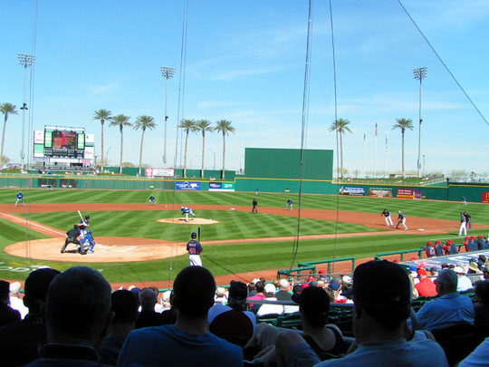 Spring Training in Goodyear Ballpark Following Cleveland