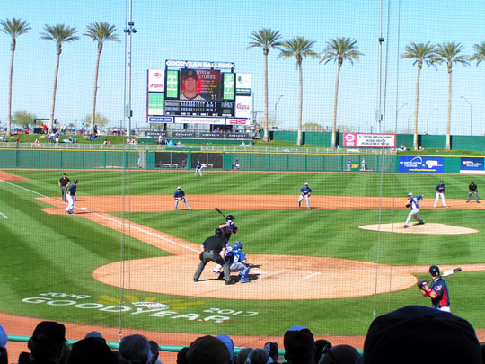 Spring Training in Goodyear Ballpark Following Cleveland