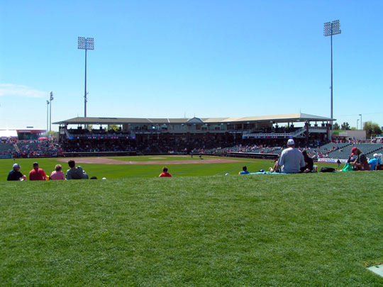 Spring Training in Surprise Stadium Following Kansas City