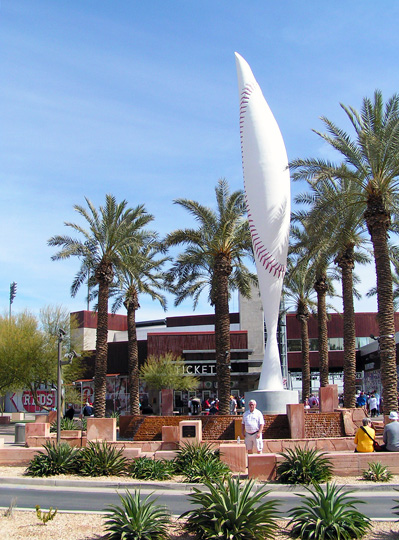 Fan at Goodyear Ballpark Following Cleveland