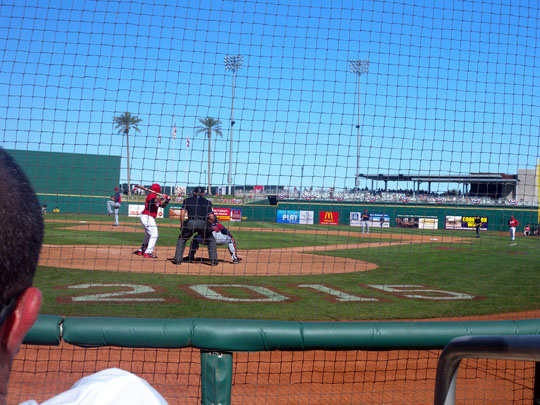 Spring Training in Goodyear Ballpark Following Cleveland