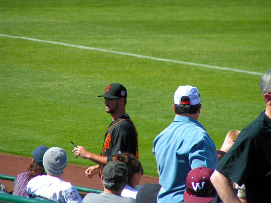 Spring Training Autographs at Scottsdale Stadium Following San Francisco