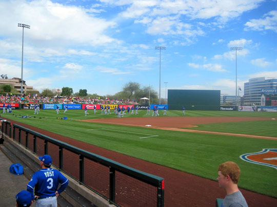 Spring Training at Tempe Diablo Stadium Following Kansas City