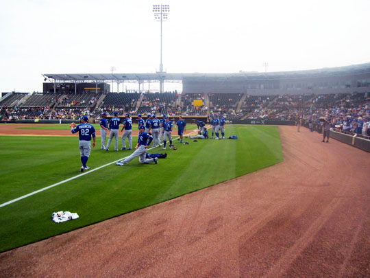 Spring Training at Hohokam Stadium Following Kansas City