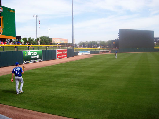 Spring Training at Hohokam Stadium Following Kansas City