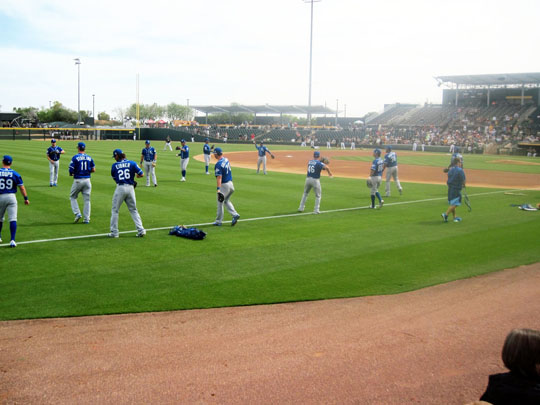 Spring Training at Hohokam Stadium Following Kansas City
