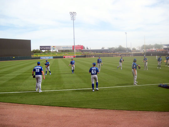 Spring Training at Hohokam Stadium Following Kansas City