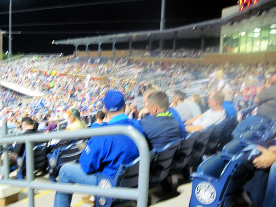 First Base Line Stands at Peoria Sports Complex Night Game