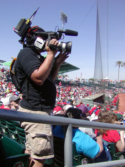 Cameraman at Goodyear Baseball Park Spring Training