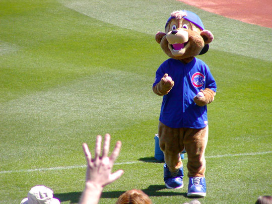 Cub Mascot at Spring Training in Sloan Park