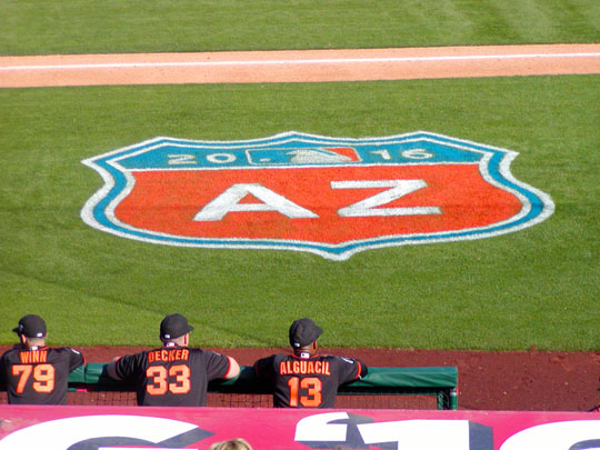 Spring Training Following San Francisco in Tempe Diablo Stadium