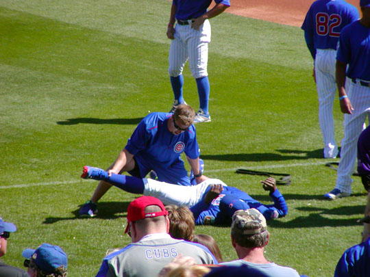 Pre Game Stretch at Sloan Park