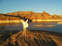 Trish greeting the morning