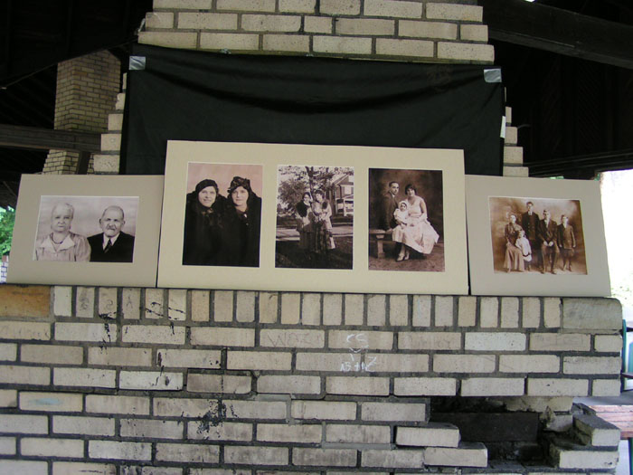 Old Family Photos on the Fireplace Mantel of Miller East Pavilion
