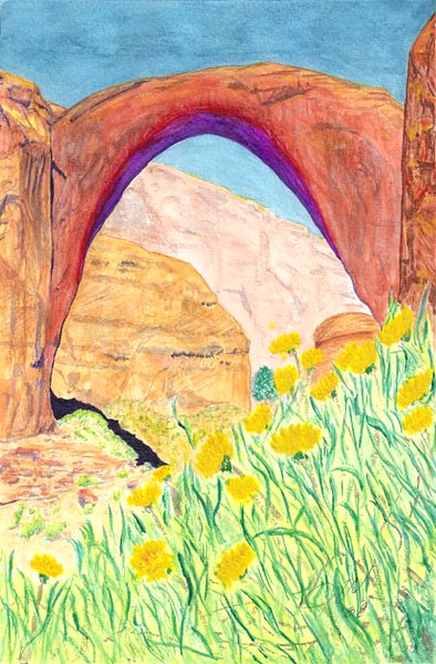 Rainbow Bridge Above Sunrays